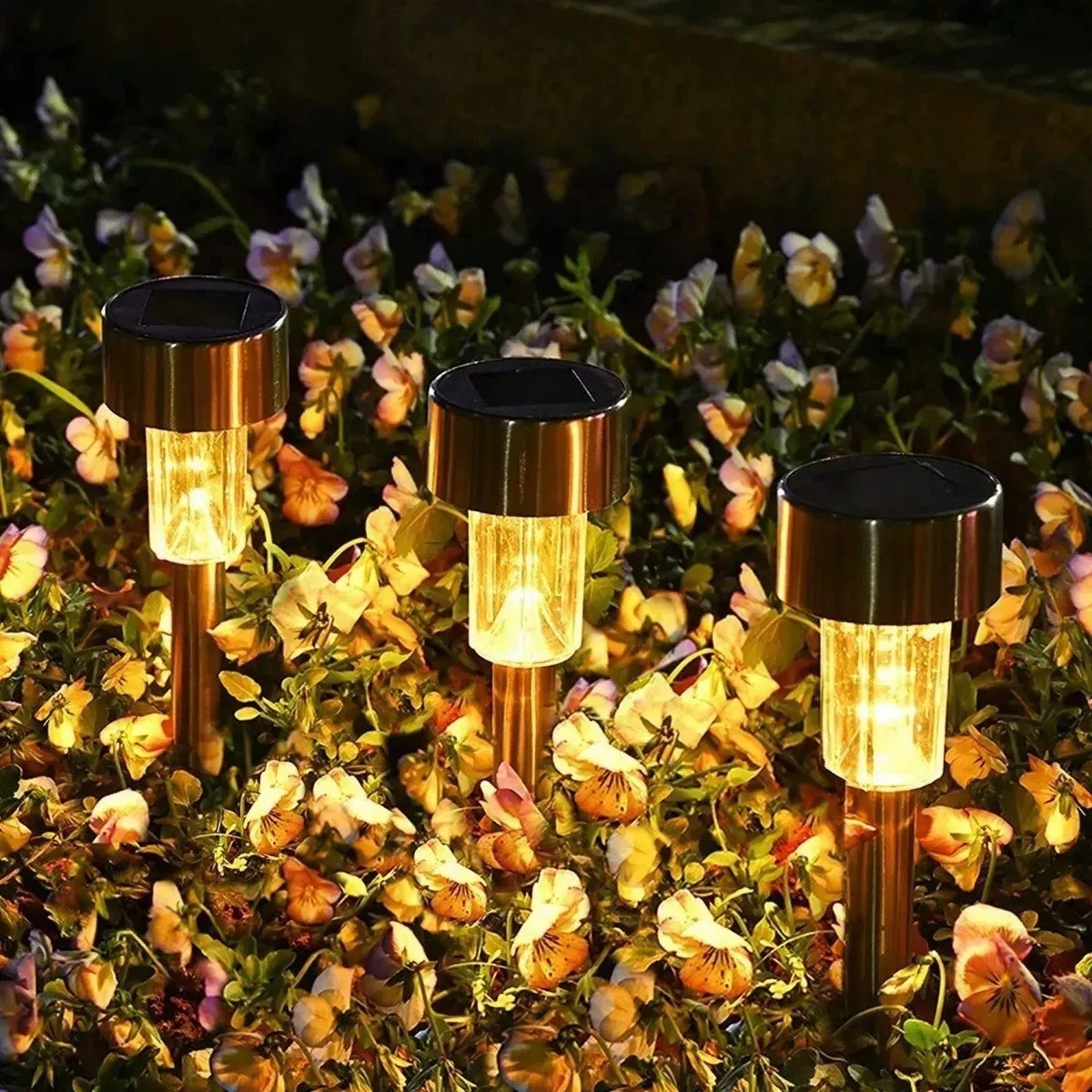 Luz Solar Césped Jardín Aire Libre 10 Piezas Iluminación