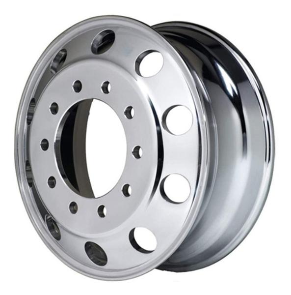 Rines 22.5X14 TDI-BTE WHEELS UNEMON ALUMINIO PULIDO AMBOS LADOS 10 VENTILAS (SUPER SINGLE)