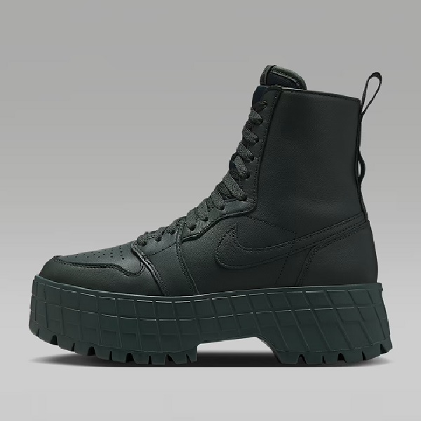 Botas Air Jordan 1 Brooklyn Negro/verde intenso Mujer Tallas #22.5 al #26.5