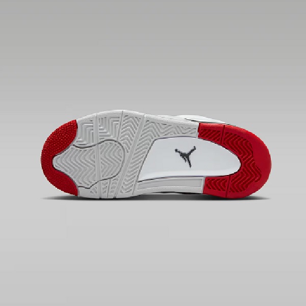 Tenis Jordan 4 RM Blanco/rojo Niños Tallas #16.5 al #21