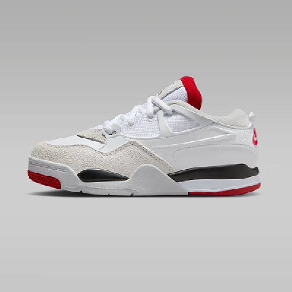 Tenis Jordan 4 RM Blanco/rojo Niños Tallas #16.5 al #21