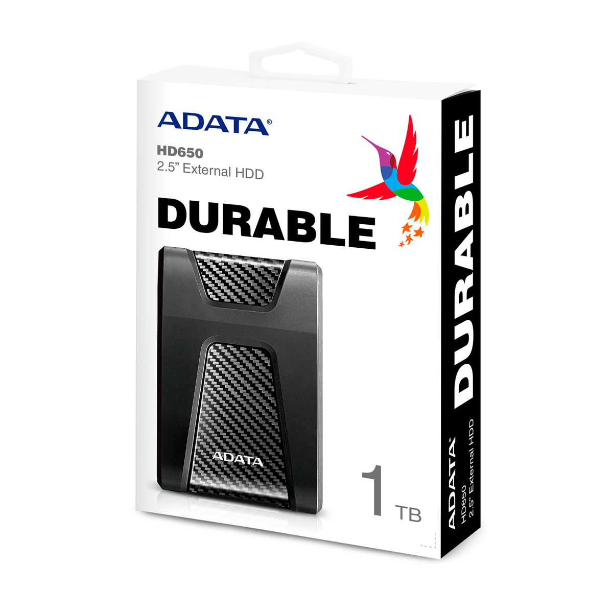 Disco Duro Externo Adata HD650 1TB 2.5 3.1 Negro (AHD650-1TU31-CBK)