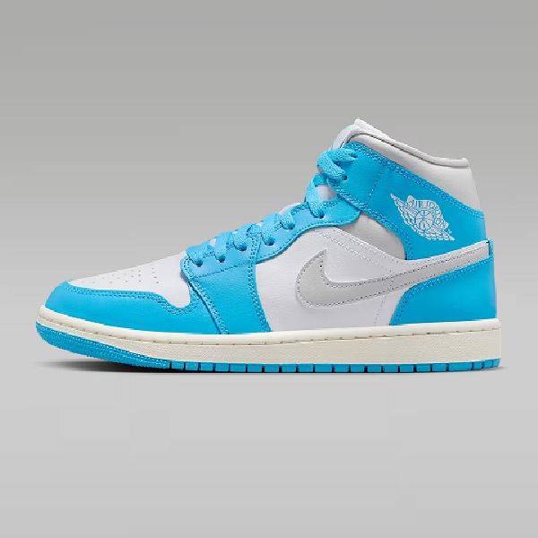 Tenis Air Jordan 1 Mid Azul/blanco Mujer Tallas #23.5 al #25.5