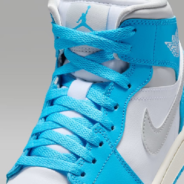 Tenis Air Jordan 1 Mid Azul/blanco Mujer Tallas #23.5 al #25.5