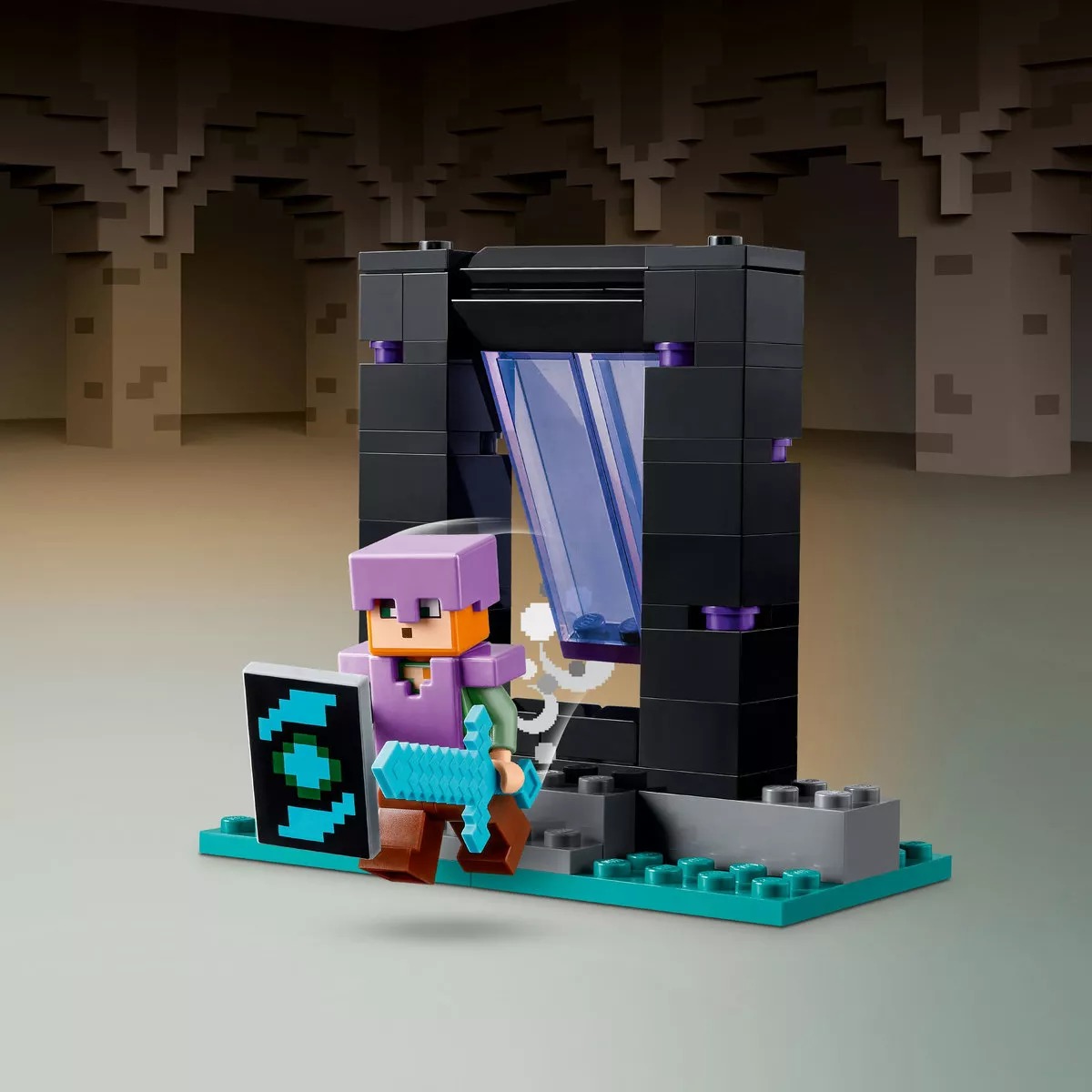 LEGO® Minecraft® La Armería 21252; juguete para niños 7+; Contiene minifiguras de los personajes Minecraft® Alex y el armero