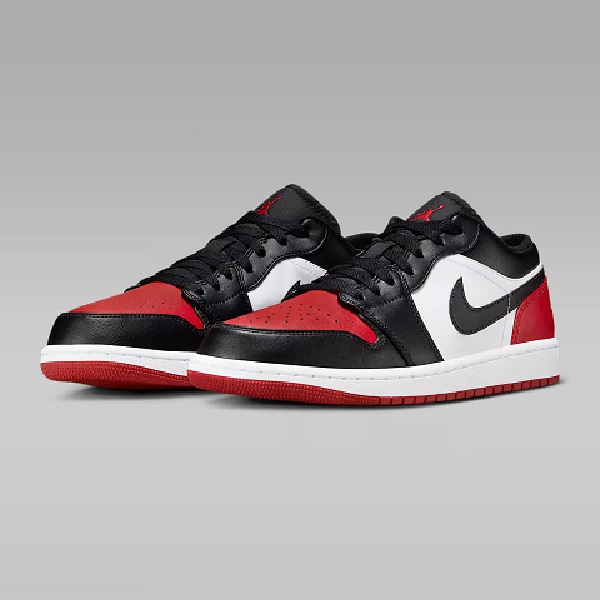 Tenis Air Jordan 1 Low Negro/blanco/rojo Mujer Tallas #22.5 al #24.5