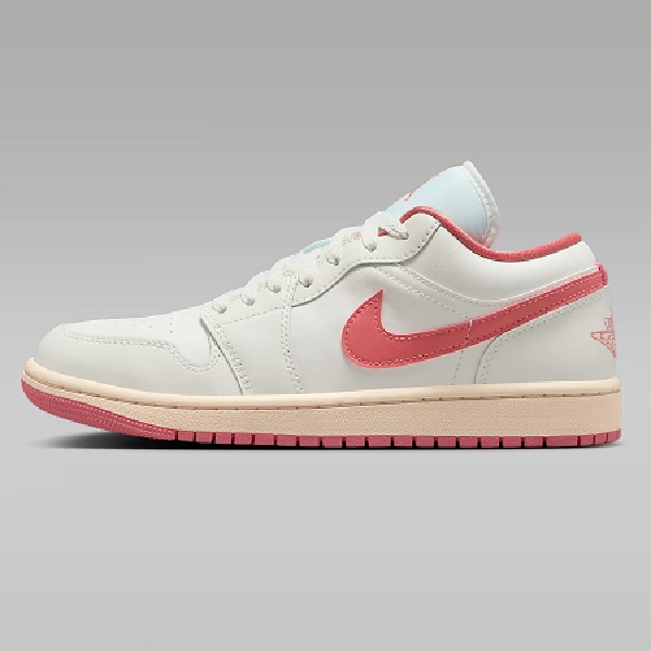 Tenis Air Jordan 1 Low Blanco/rosa Mujer Tallas #22 al #27