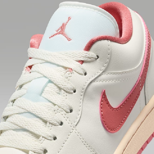 Tenis Air Jordan 1 Low Blanco/rosa Mujer Tallas #22 al #27