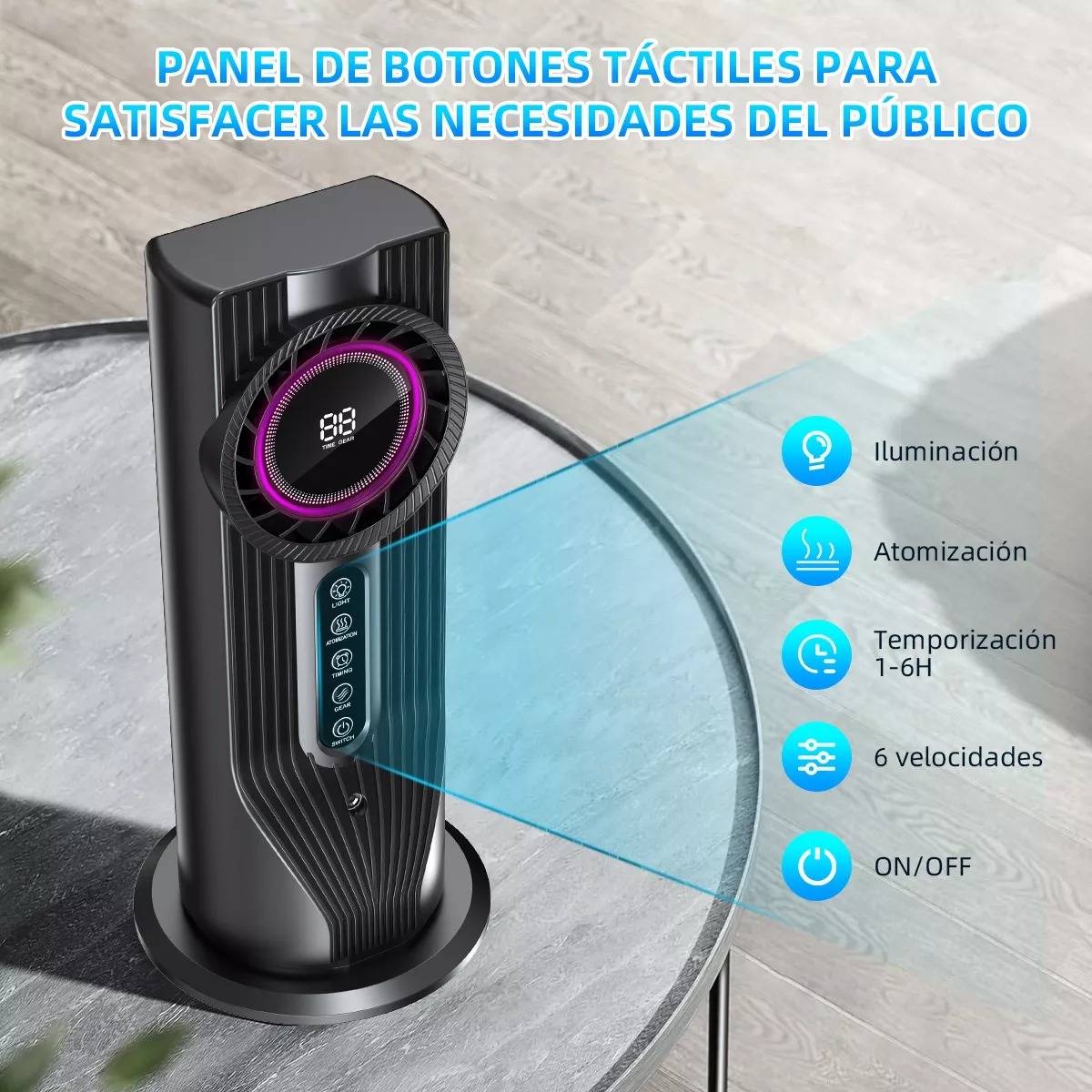 Mini Enfriador De Aire Acondicionado Portátil 6 Velocidades