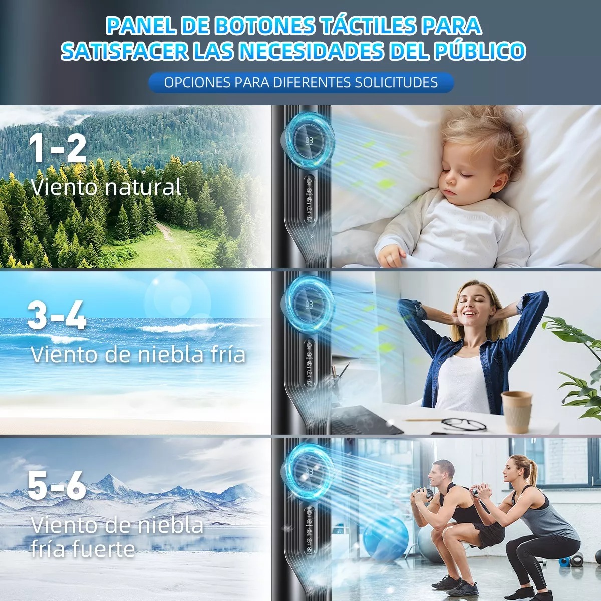 Mini Enfriador De Aire Acondicionado Portátil 6 Velocidades
