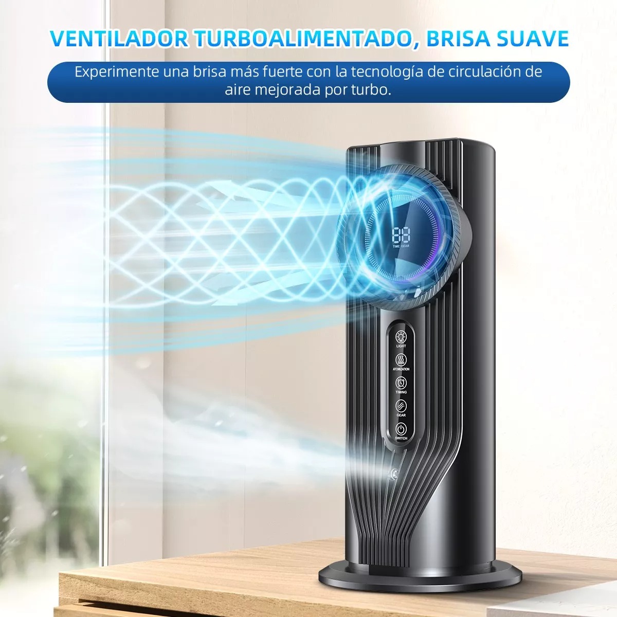 Mini Enfriador De Aire Acondicionado Portátil 6 Velocidades