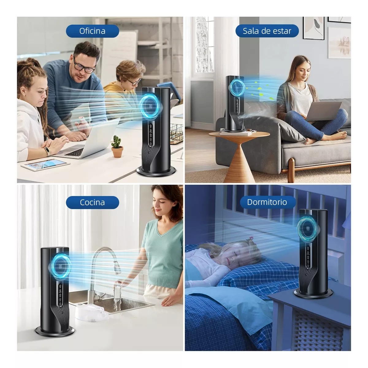 Mini Enfriador De Aire Acondicionado Portátil 6 Velocidades