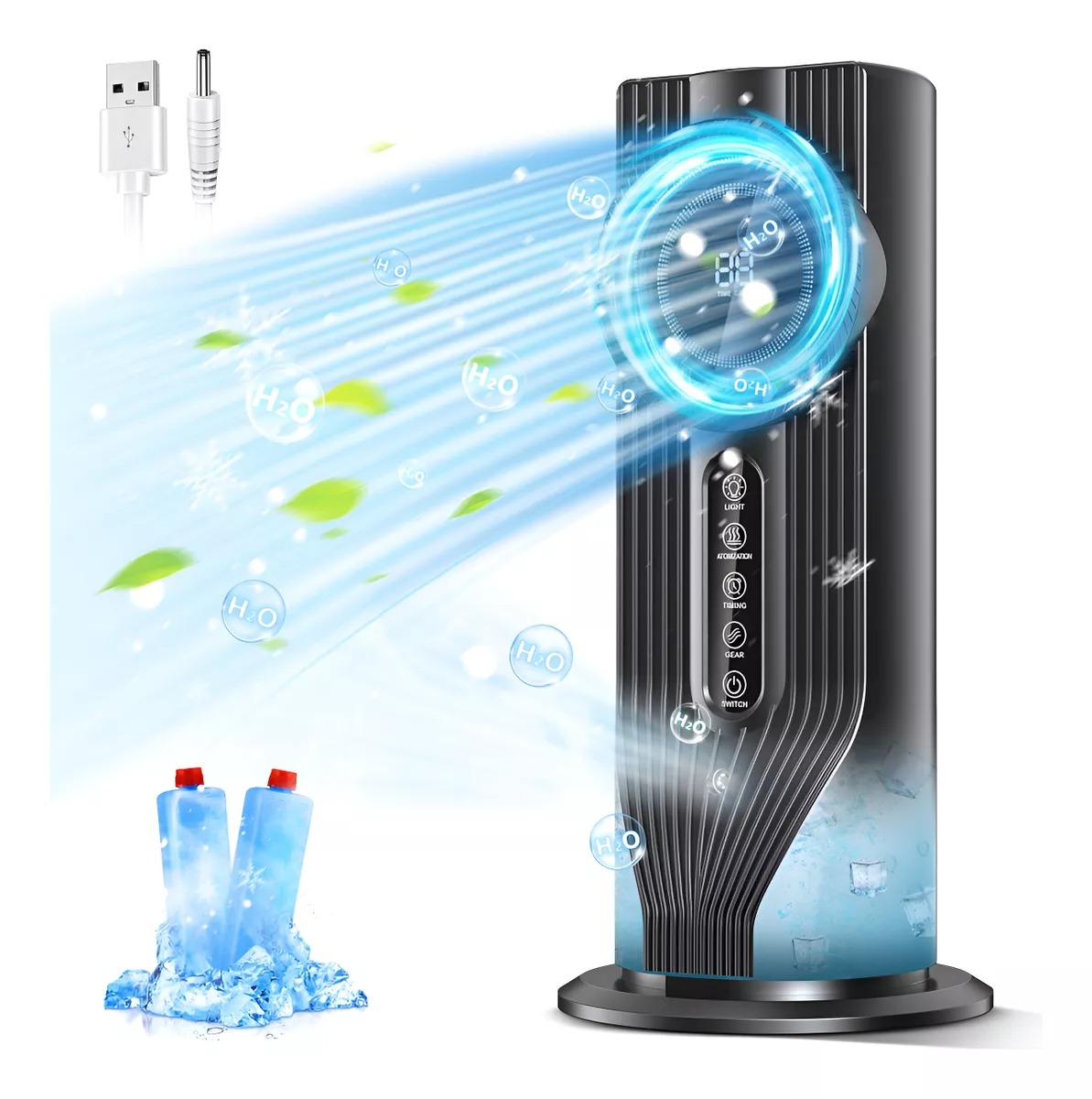 Mini Enfriador De Aire Acondicionado Portátil 6 Velocidades