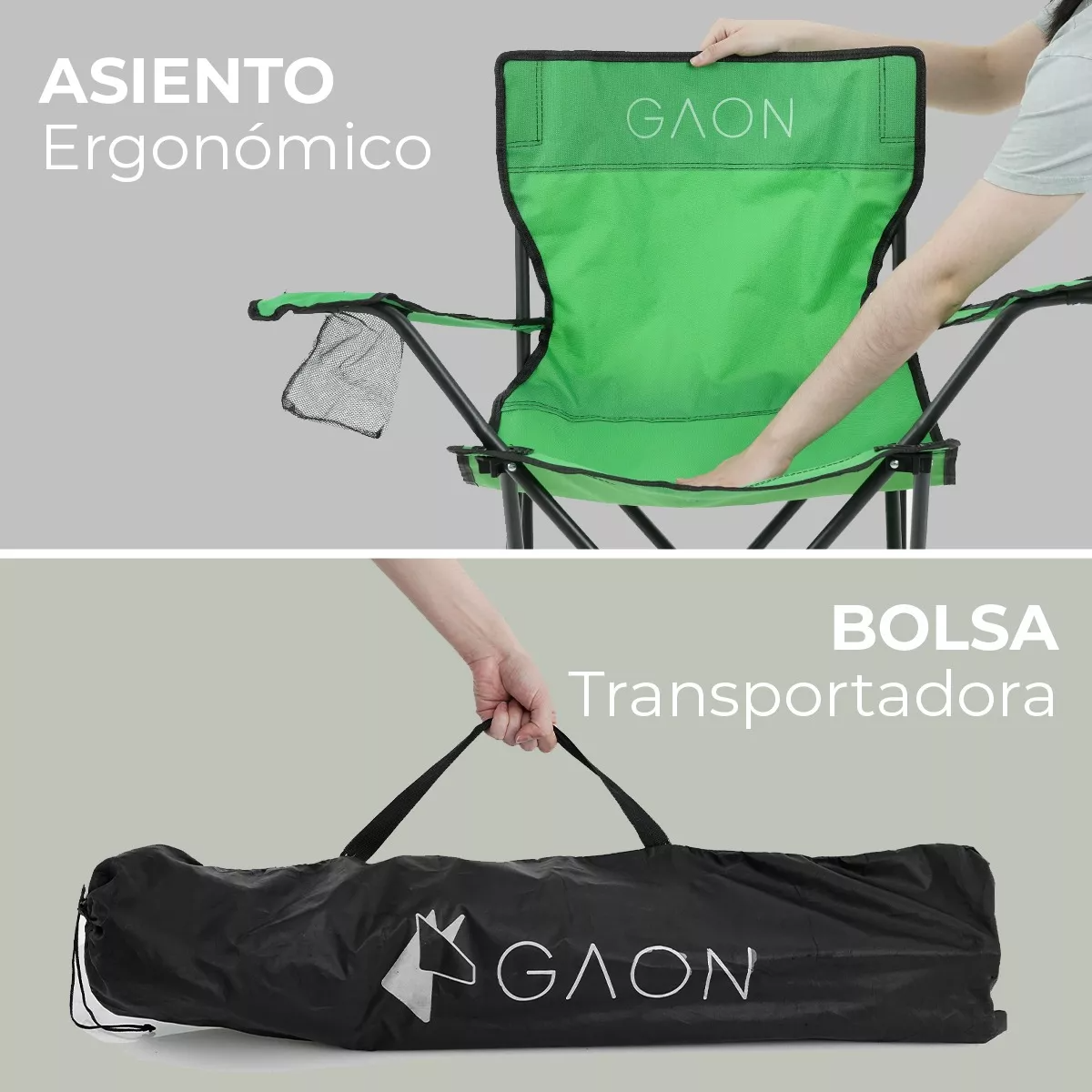 Silla Playera Plegable Portatil Para Exteriores Camping Gaon