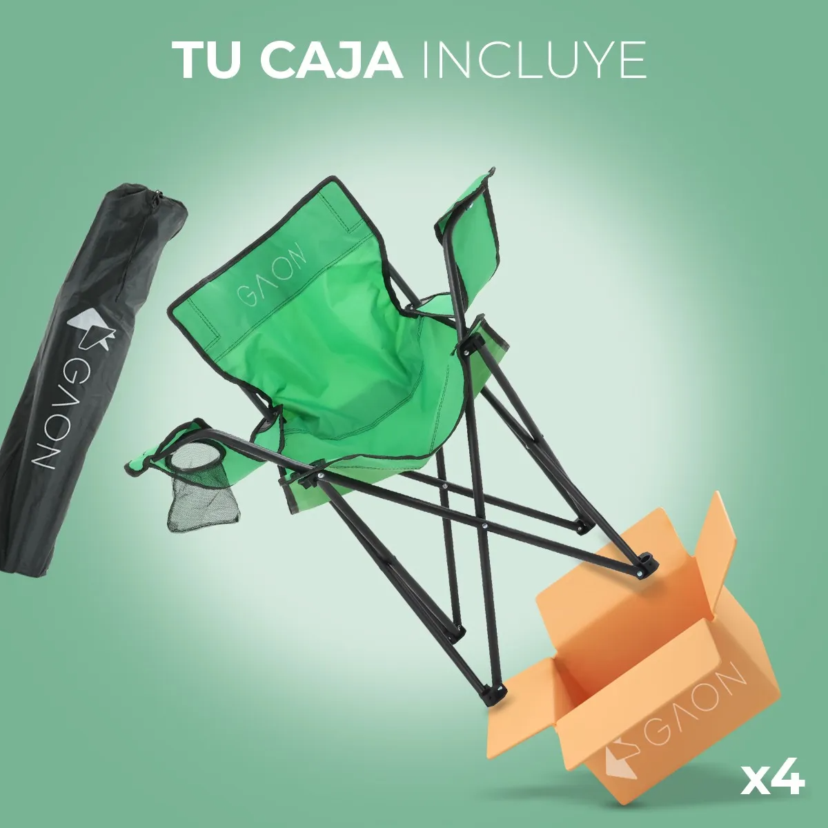 Silla Playera Plegable Portatil Para Exteriores Camping Gaon