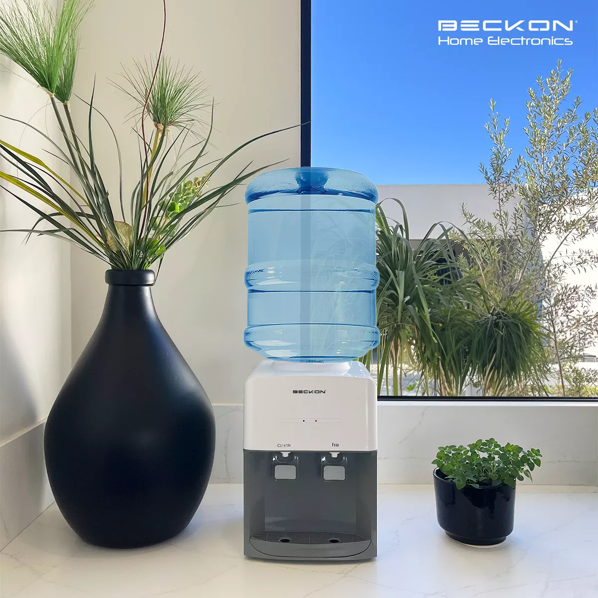 Dispensador De Agua Garrafón Beckon Despachador De Mesa Termoeléctrico 2 Funciones Enfriador Calentador De Agua 2 Tomas Para Garrafón De Hasta 20l 127v Water Dispenser