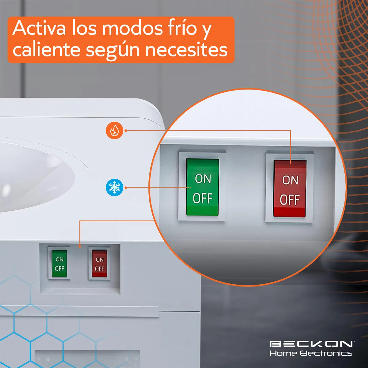 Dispensador De Agua Garrafón Beckon Despachador De Mesa Termoeléctrico 2 Funciones Enfriador Calentador De Agua 2 Tomas Para Garrafón De Hasta 20l 127v Water Dispenser