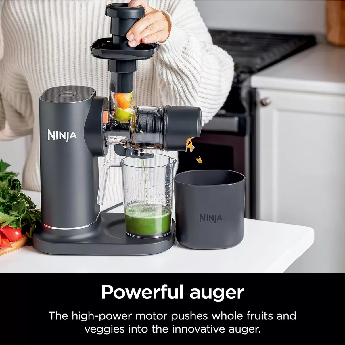 Extractor Y Exprimidor De Jugos Ninja Jc151 Neverclog Gris Oscuro.
