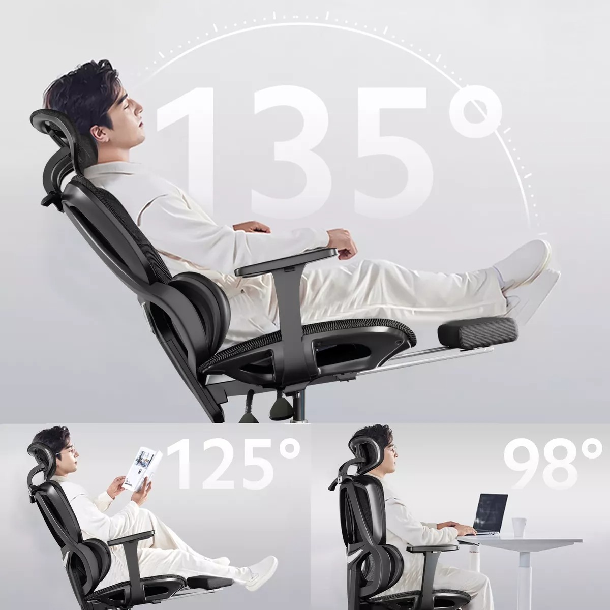 Silla Ergonómica De Oficina Soporte Lumbar 135° Ouo T70 Lite Color Alulitenegro Material Del Tapizado Malla