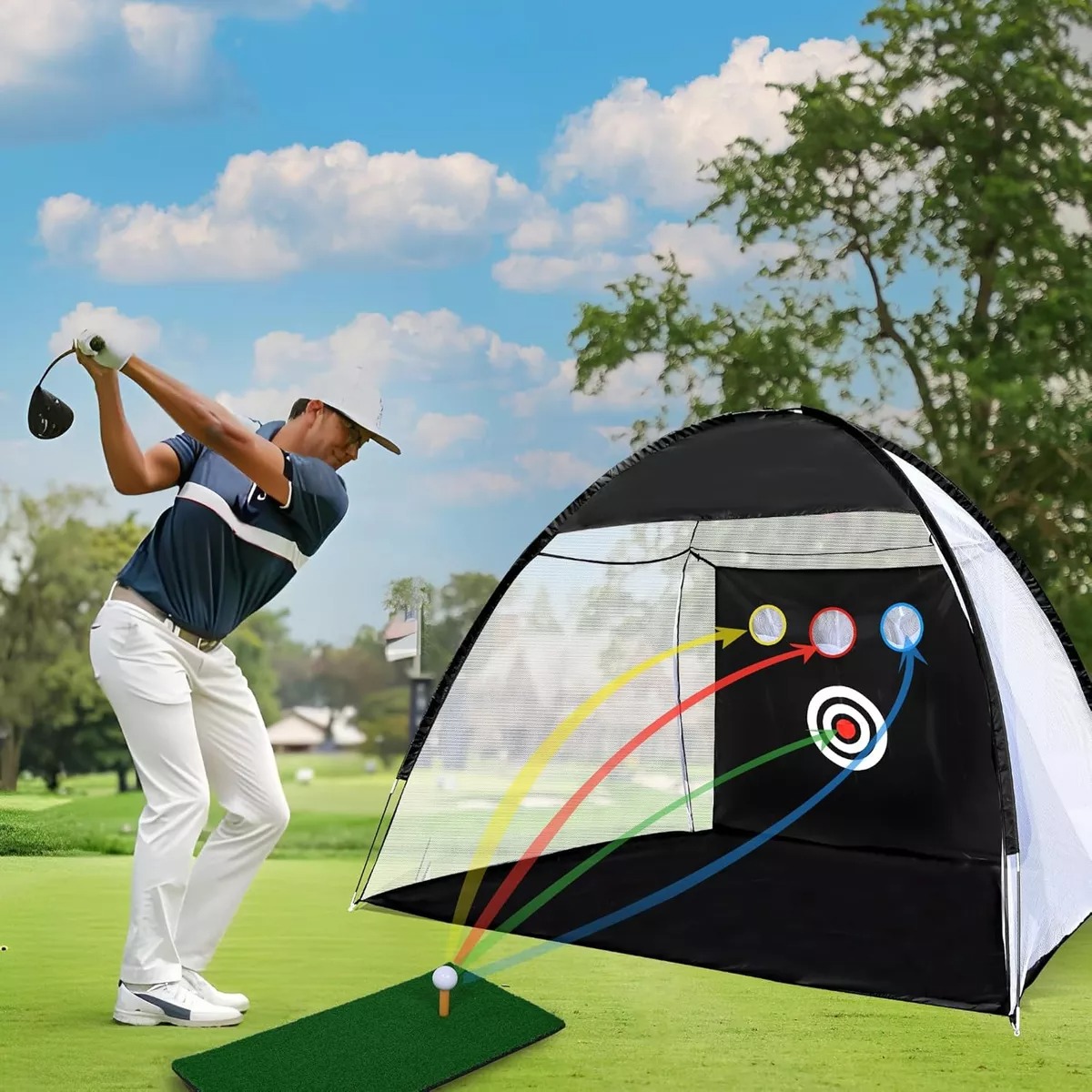 Kit De Práctica De Golf Red De Práctica 3m X 2m