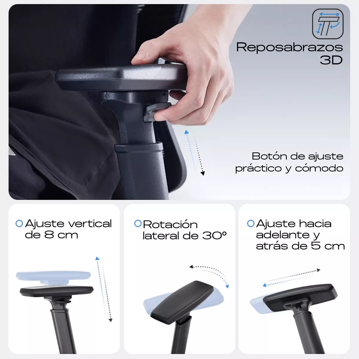Silla Ergonómica De Oficina Soporte Lumbar 135° Ouo T70 Lite Color Alulitenegro Material Del Tapizado Malla