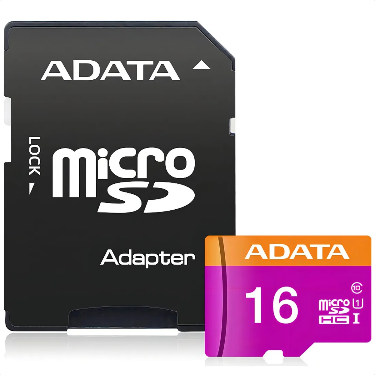 Memoria MicroSD 16 GB Adata SDHC Con Adaptador Clase 10 AUSDH16GUICL10-RA1