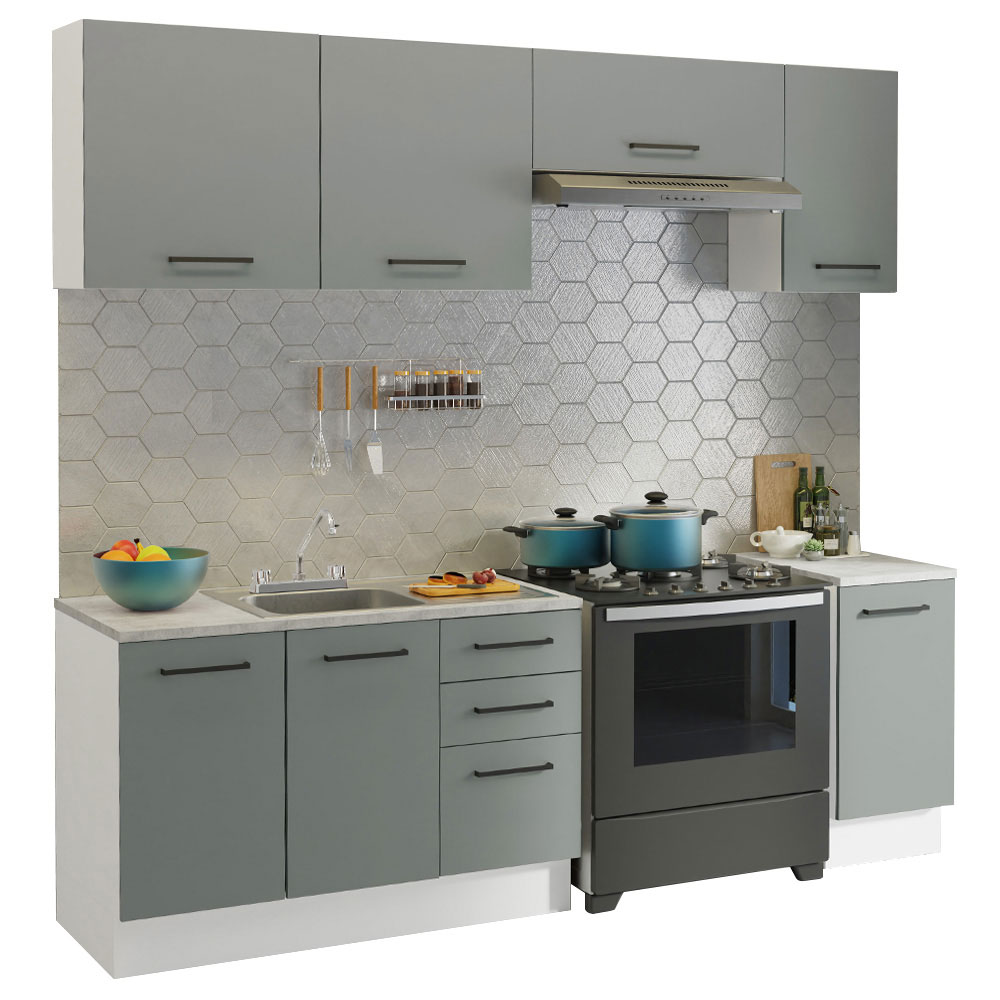 Cocina Integral Completa Modular Madesa Agata Con Pia 240cm BG