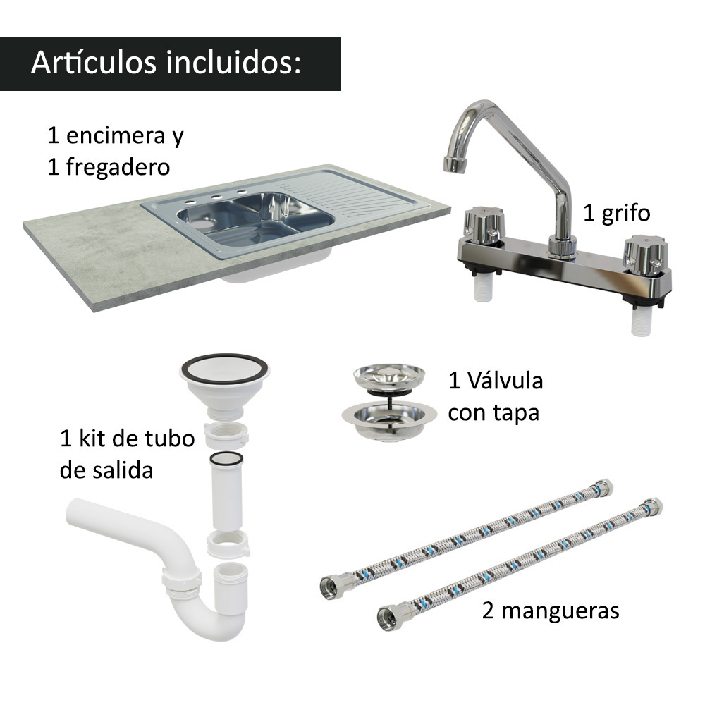 Cocina Integral Completa Modular Madesa Agata Con Pia 240cm BG