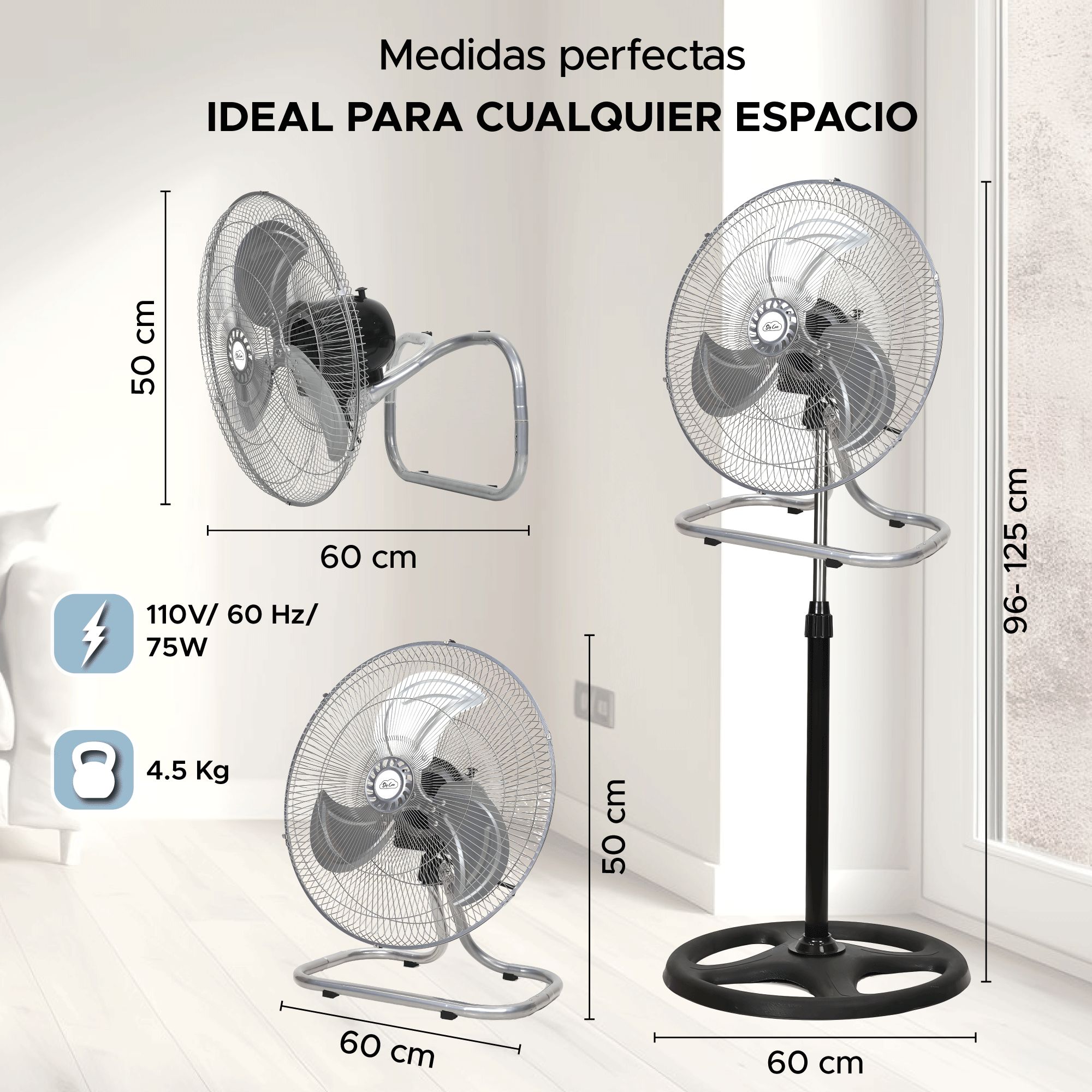 Set De 2 Ventiladores Sky Care 3 En 1 De 18 Pulgadas