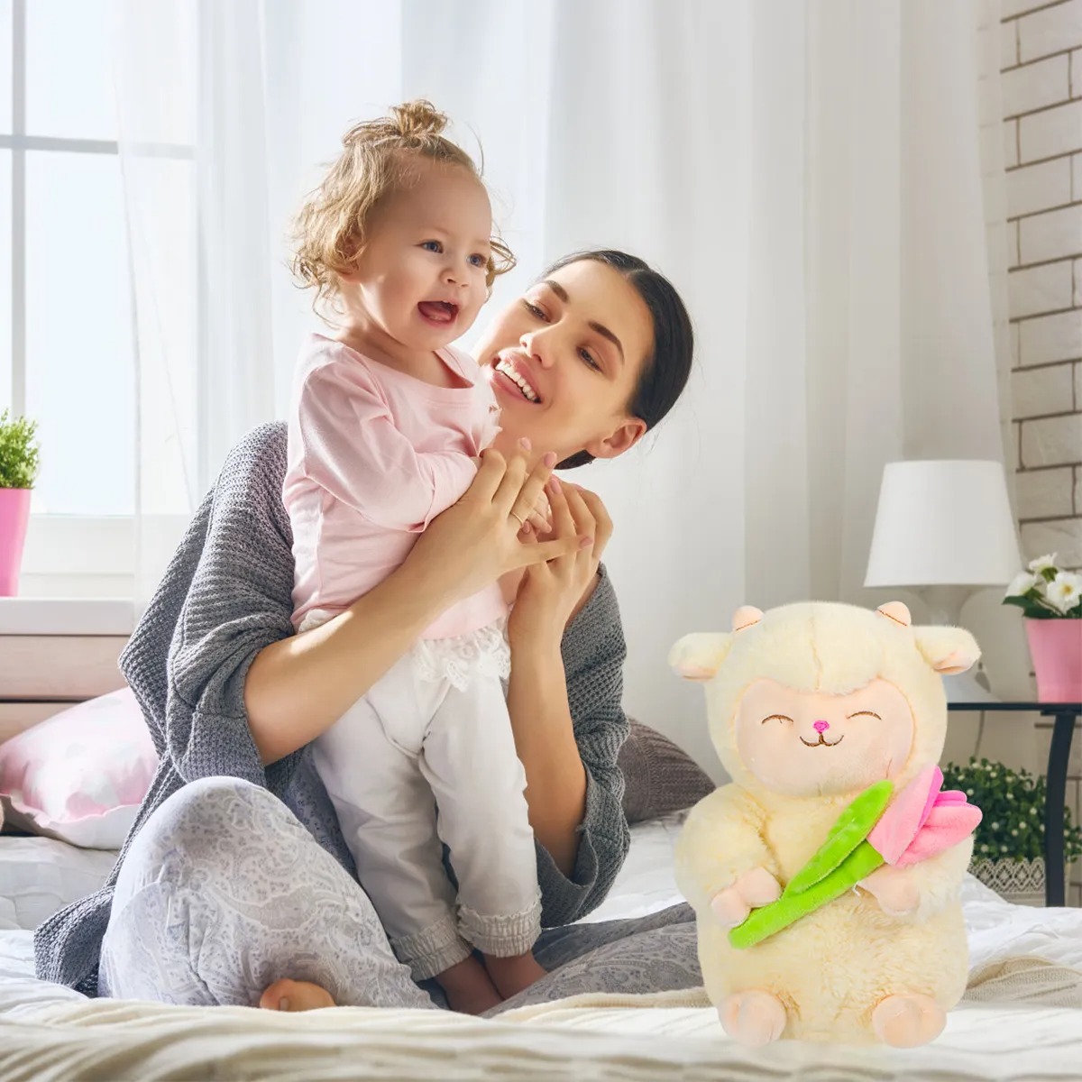 Tulipan Cordero Peluche Felpa Regalo Juguete Peluche