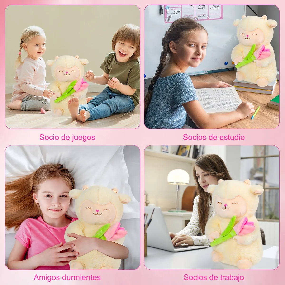 Tulipan Cordero Peluche Felpa Regalo Juguete Peluche