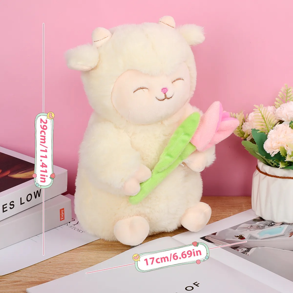 Tulipan Cordero Peluche Felpa Regalo Juguete Peluche