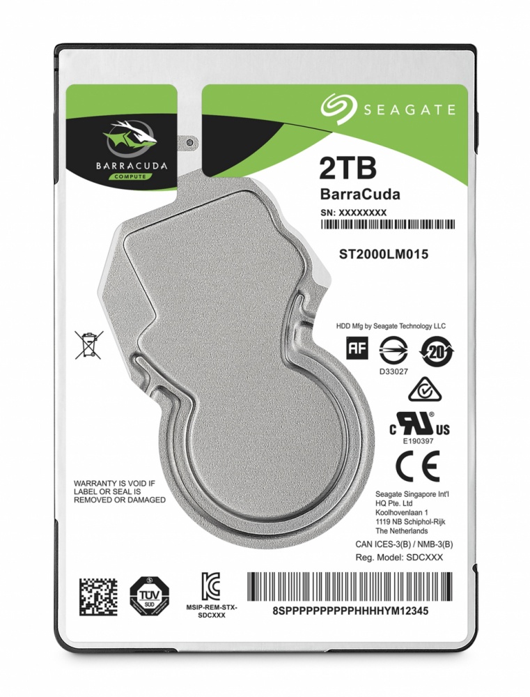 Disco Duro Interno Seagate 2TB 2.5 ST2000LM015 5400RPM Barracuda