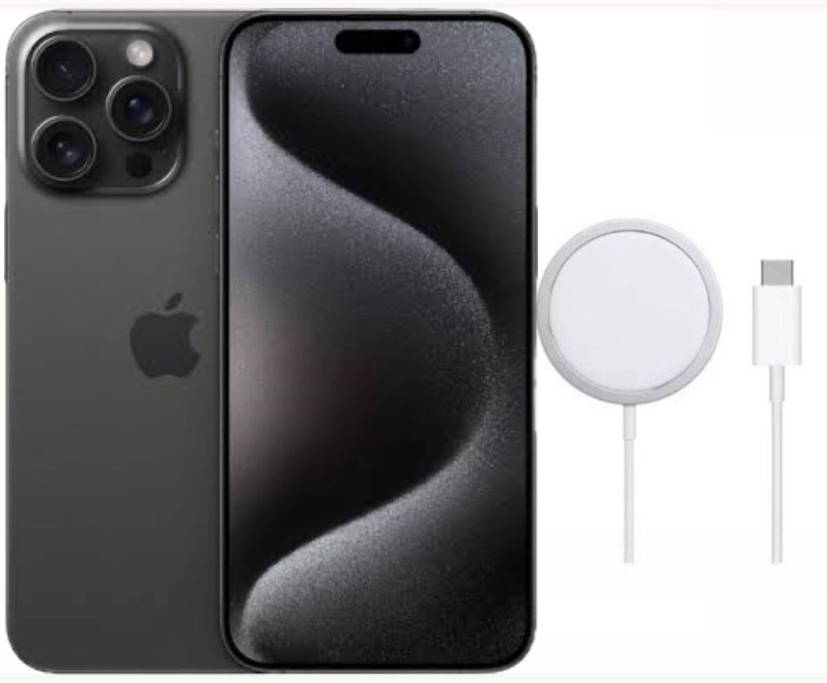 Apple iPhone 15 Pro Max color Negro 1TB Reacondicionado más Cargador Magnético