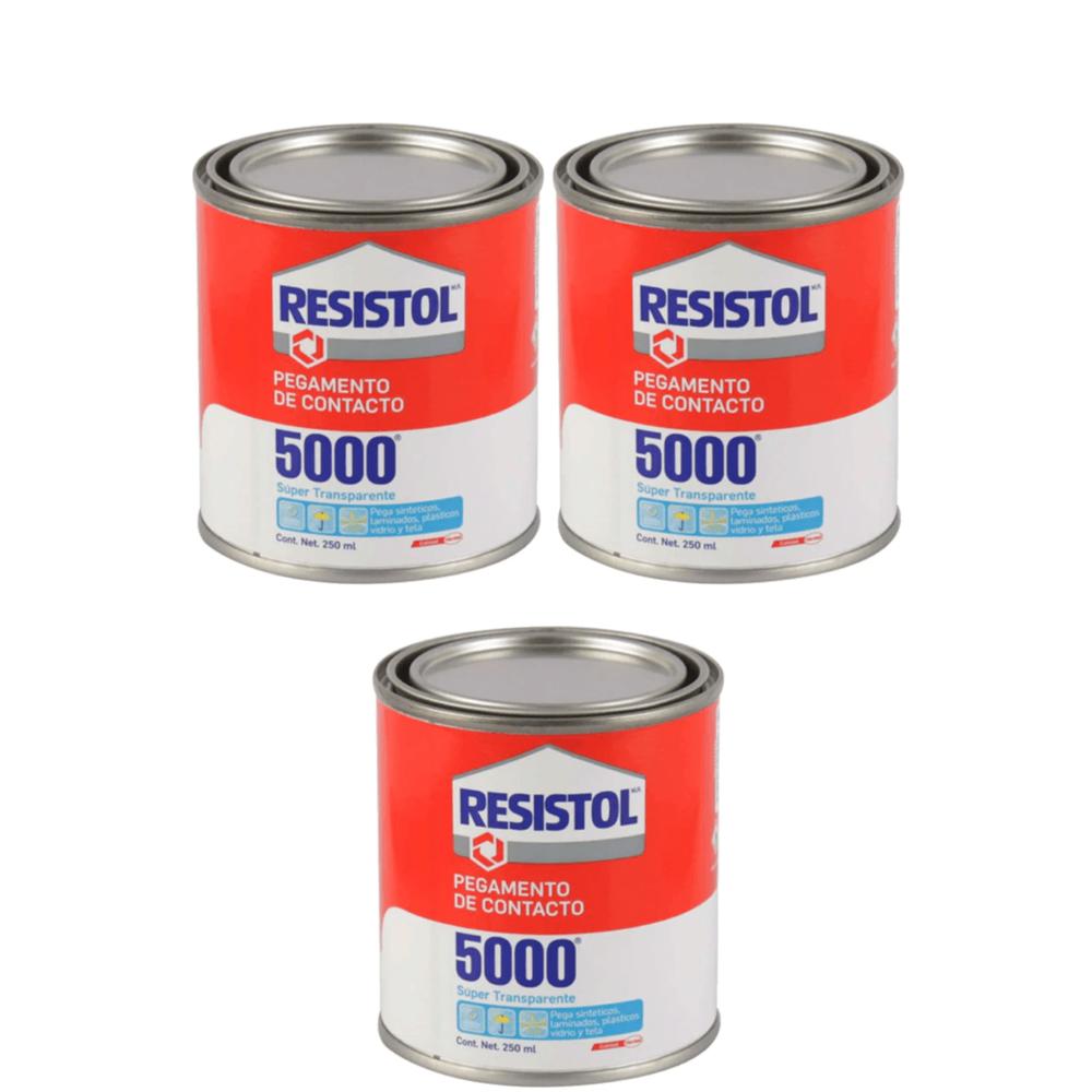 PACK 3 RESISTOL 5000 SUPER TRANSPARENTE 250ML