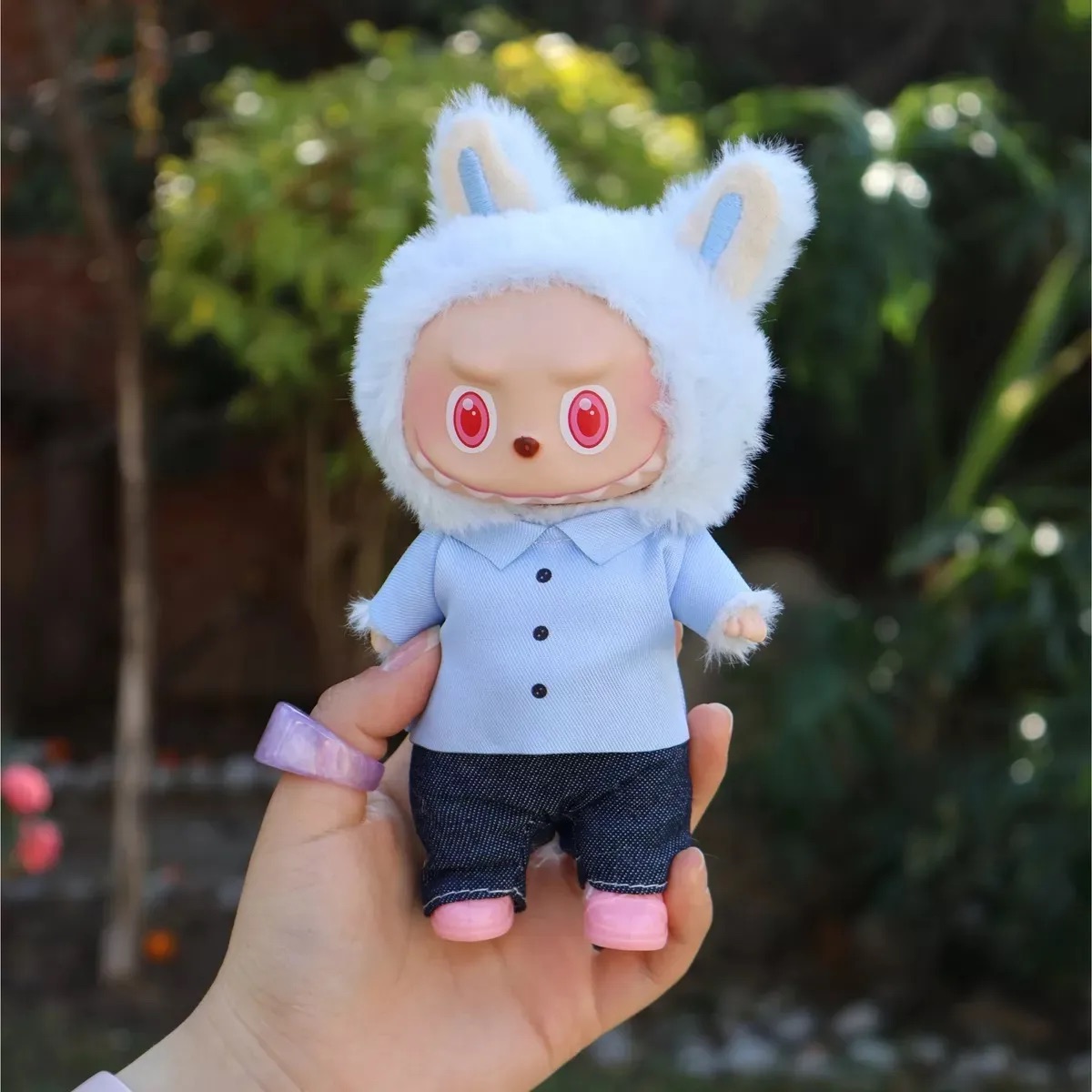 figura peluche compatible con Labubu Macaroon edición especial caja sorpresa blind box 