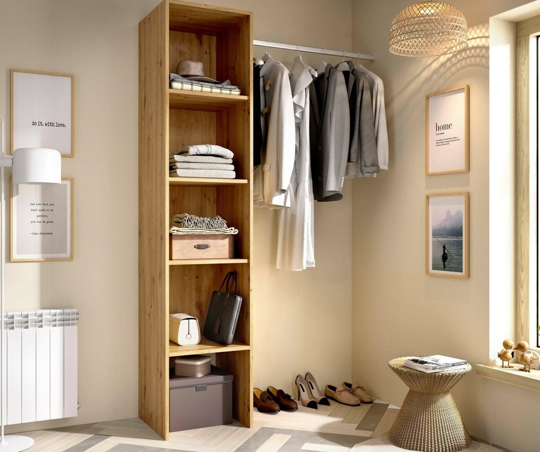 Closet Abierto con Perchero Ajustable Monarca