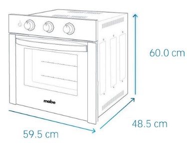 Horno Mabe HM6027GWAI Gas Empotrable 60 cm Color Inoxidable