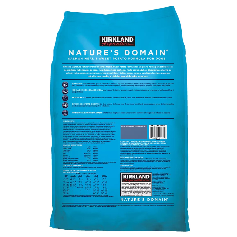 Alimento Para Perro Natures Domain Salmón Camote 15.87kg