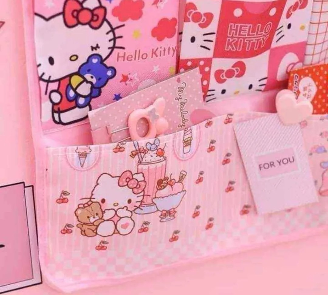 Organizador De Pared Para Colgar Con 7 Bolsillos,hello Kitty Candy