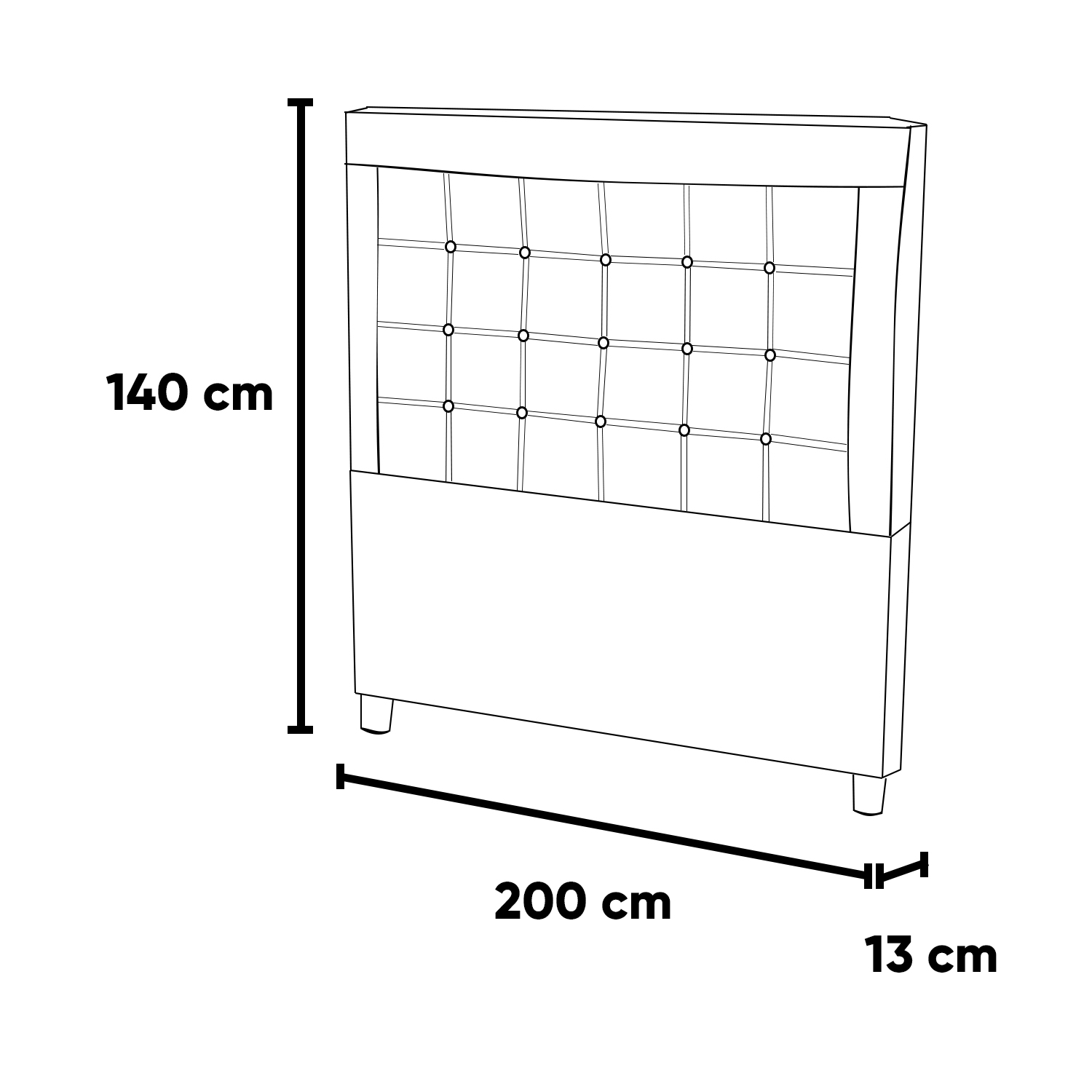 Cabecera King Size Diamante Chocolate - Kessa.