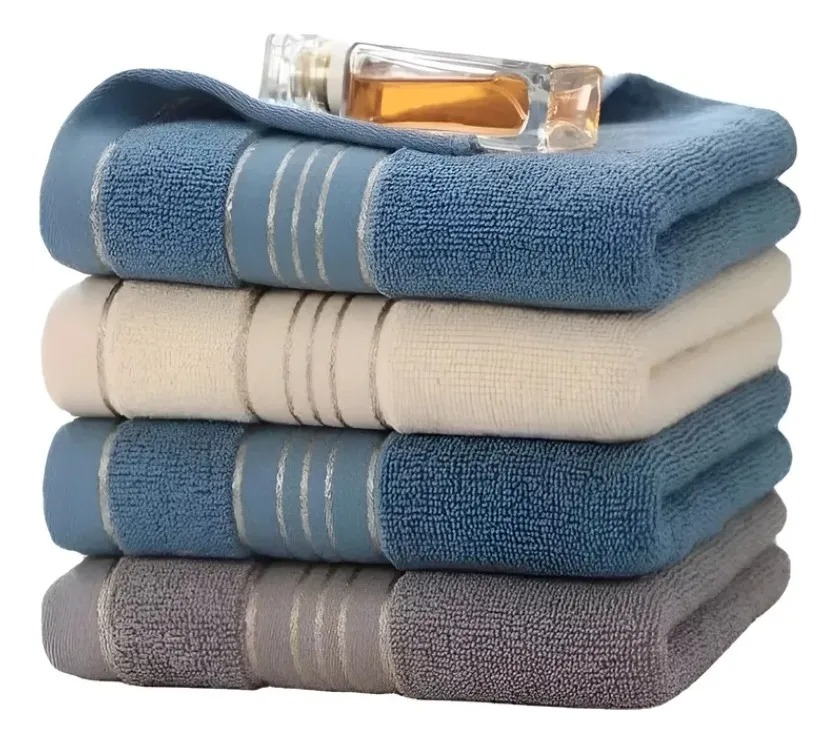 Toalla De Baño Y Manos De Algodón Puro De 34x74 Cm 4 Piezas