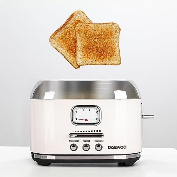 Tostador Retro Breakfast Dst-6584 Color Marfil