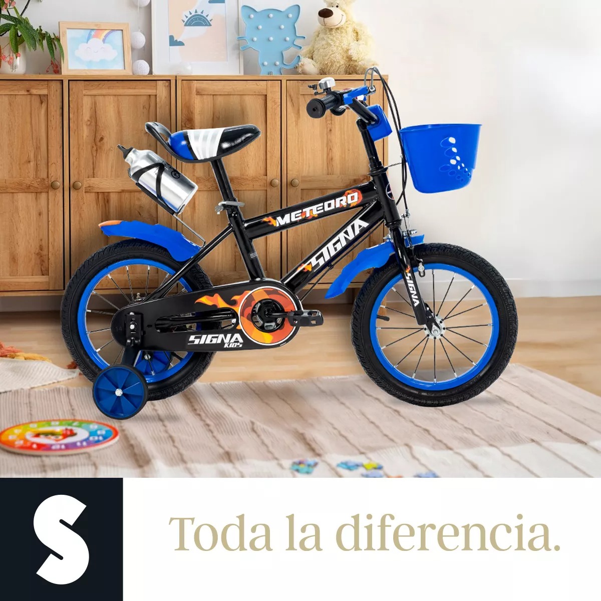Bicicleta Infantil Deportiva Niños R14 Con Ruedas Auxiliares