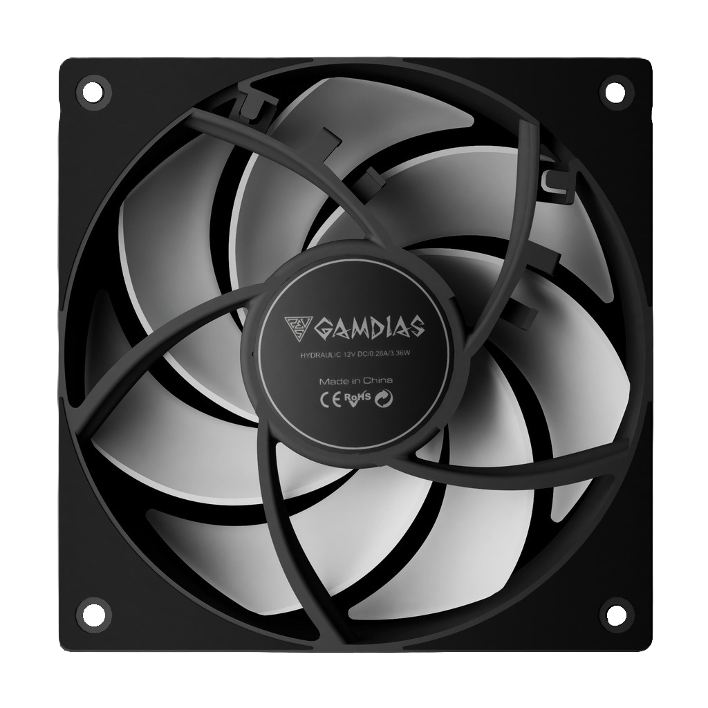 VENTILADOR GAMDIAS NOTUS M1 3X120 NEGRO ARGB NOTUS M1-1203 ARGB