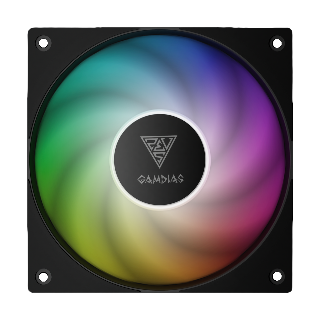 VENTILADOR GAMDIAS NOTUS M1 1X120 NEGRO ARGB NOTUS M1-1201 ARGB