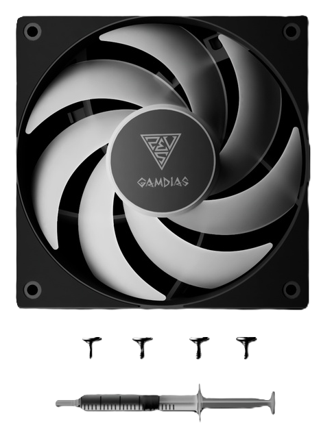 VENTILADOR GAMDIAS NOTUS M1 1X120 NEGRO ARGB NOTUS M1-1201 ARGB
