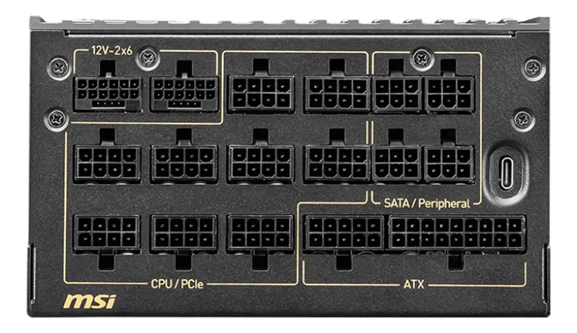 FUENTE MSI MEG AI1600T 1600W 80 PLUS TITANIUM PCIE 5.1 FULL MODULAR ATX MEG AI1600T PCIE5