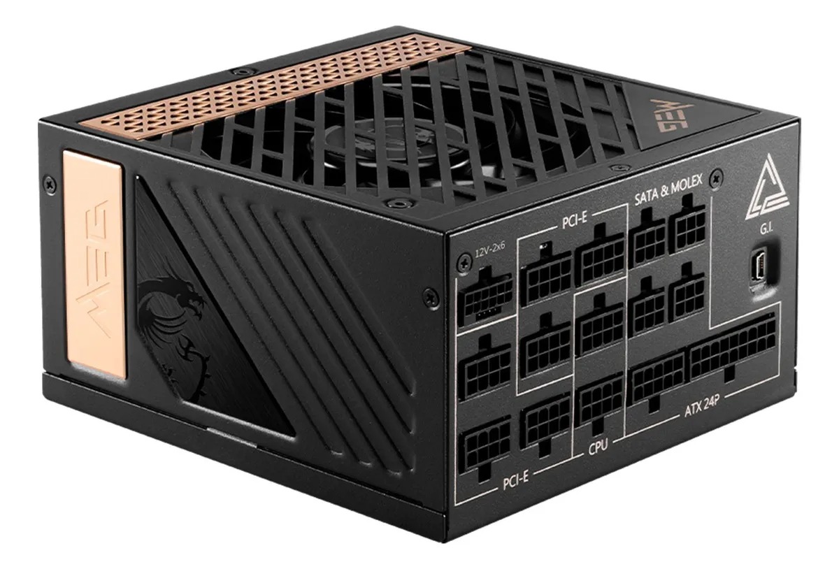 FUENTE MSI MEG AI1300P 1300W 80 PLUS PLATINUM PCIE 5.1 FULL MODULAR ATX MEG AI1300P PCIE5