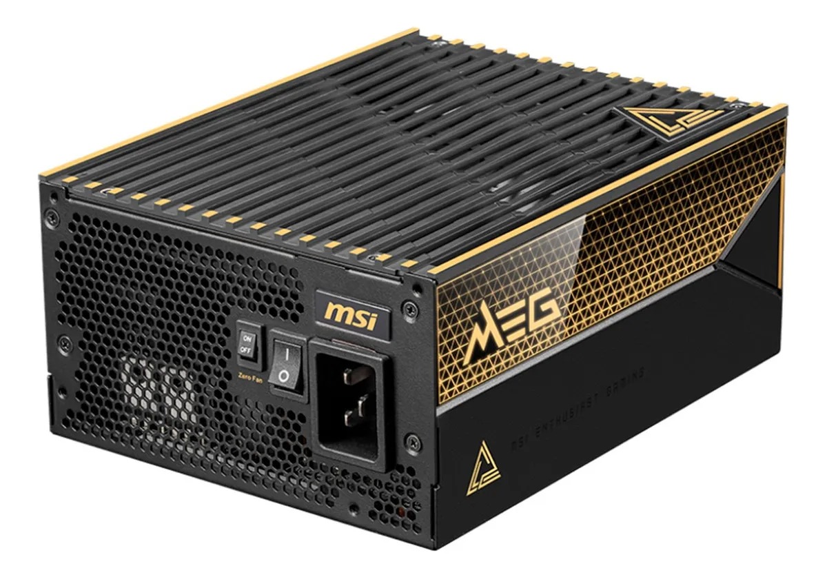 FUENTE MSI MEG AI1600T 1600W 80 PLUS TITANIUM PCIE 5.1 FULL MODULAR ATX MEG AI1600T PCIE5